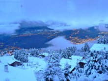 Blick ins Rhone-Tal im Wintersaison