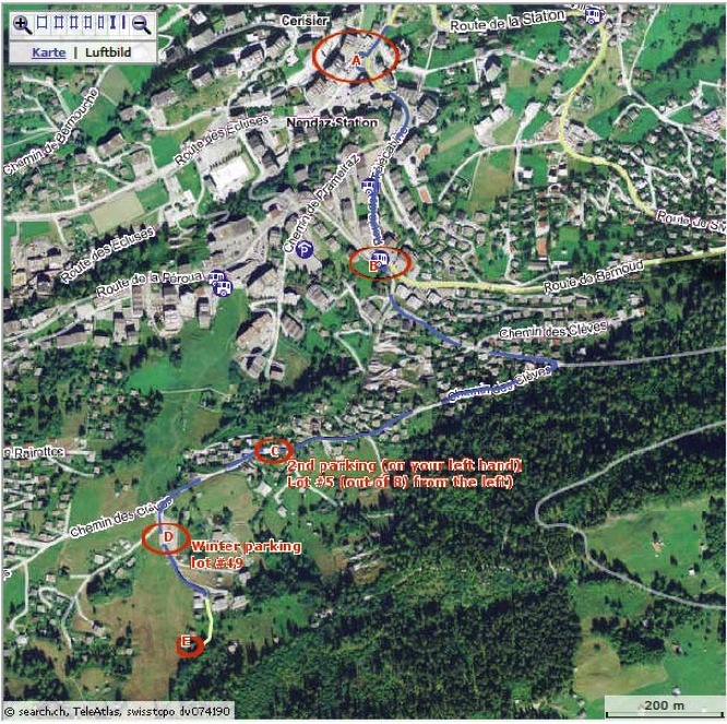 satelite route overview