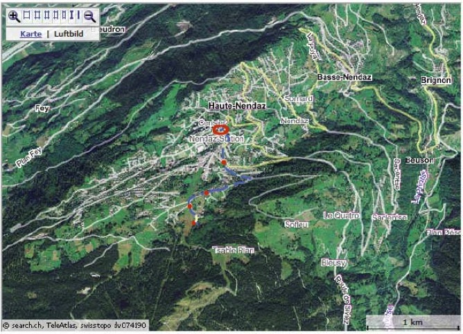 satelite route overview
